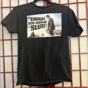 The Office Black Crew Neck Graphic Tee